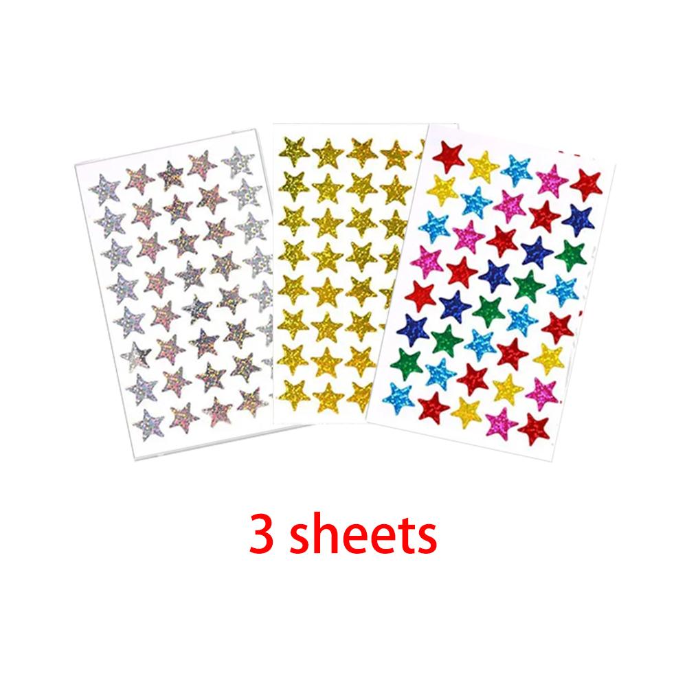 Reward Stickers for Children Colorful  Star Heart  Behavior Chart Scrapbook Sticker Student Teacher Supplies Gift Decoration