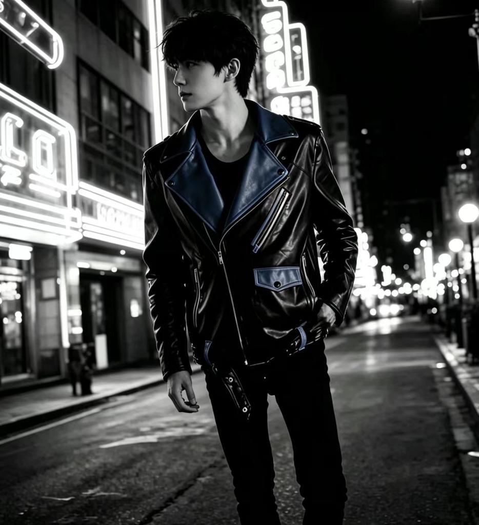New Spring and Autumn Suit Men's Fashion Leather Jacket Men's Leather Jacket Slim Fit Regular Men's Clothing