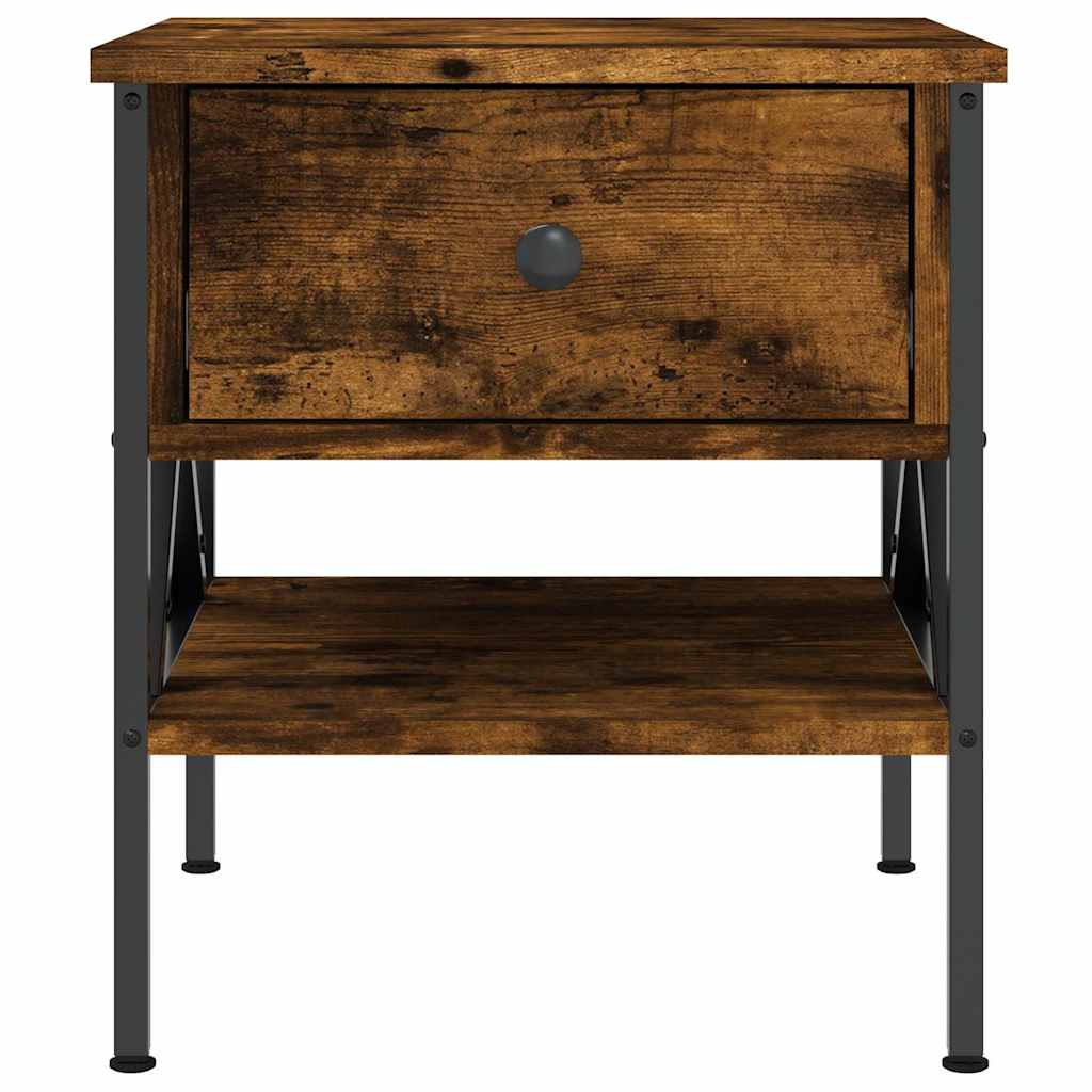 Nightstands 2 Pcs Smoked Oak 40 X 42 X 45 Cm Engineered Wood