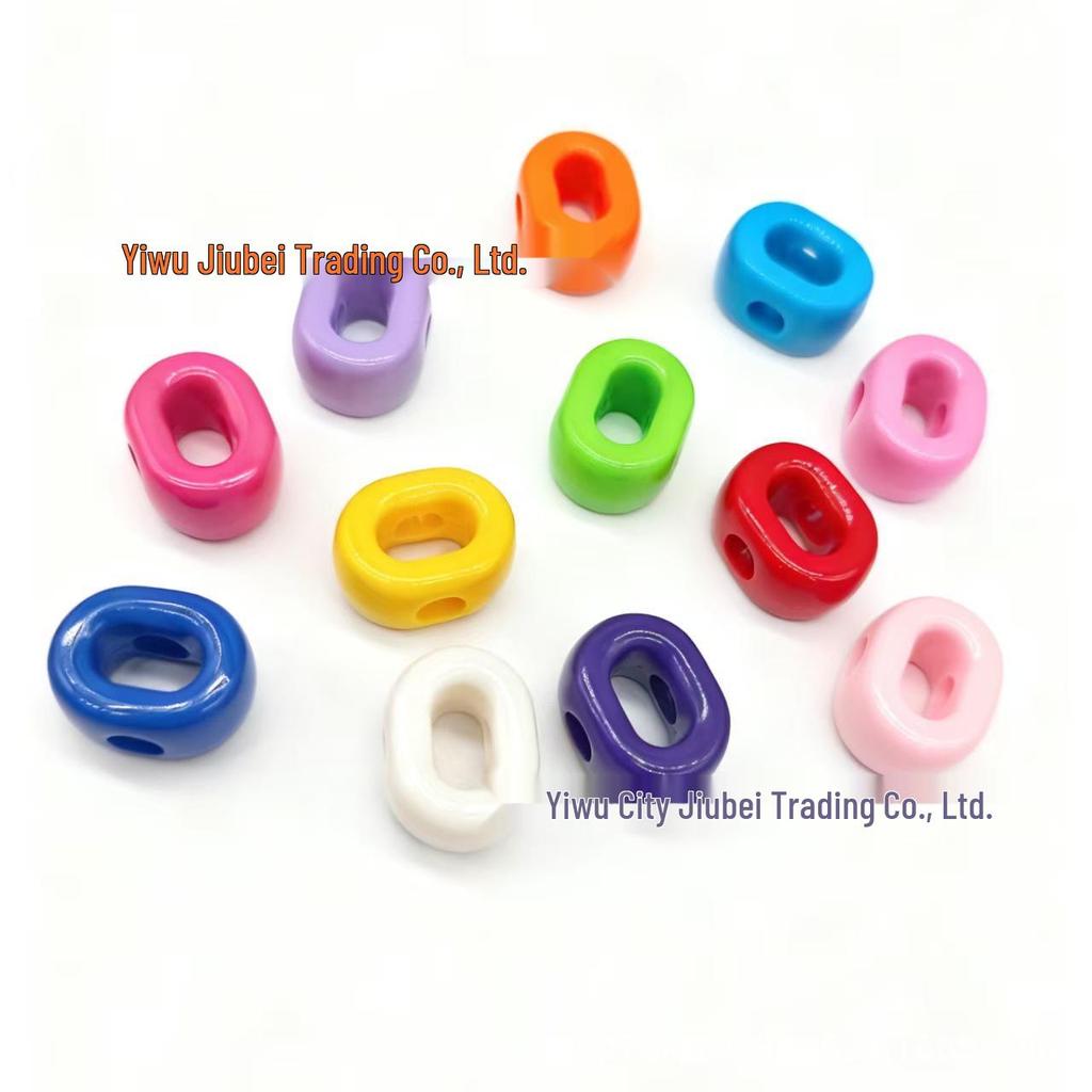Colorful Acrylic Alphabet 'A' Beads for DIY Keychains & Charms