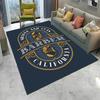 Barber Shop Style 3D Skull Vintage Pattern English Letter Decorative Carpet Rug for Living Room Barber Shop Entrance Floor Mat