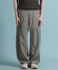 Panicalle Gray Back-Banding Wide Denim Pants