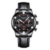 Top Brand Fashion Men's Watch Fake Three Eyes Quartz Steel Band Waterproof Student Men's Watch