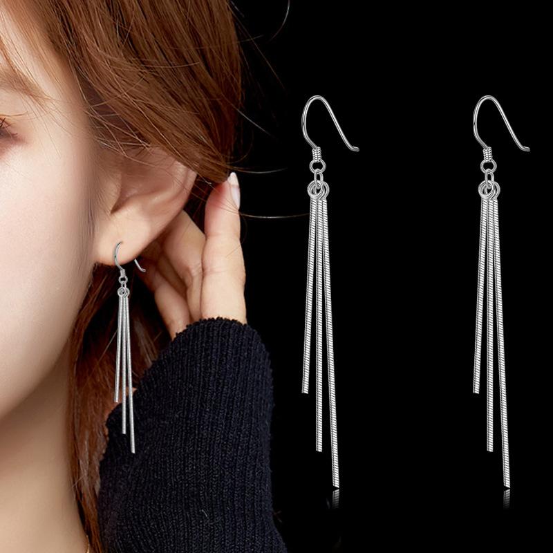 Damskie kolczyki ze stopu miedzi z cyrkoniami Lindon - Kolczyki z zawieszką na prezent weselny