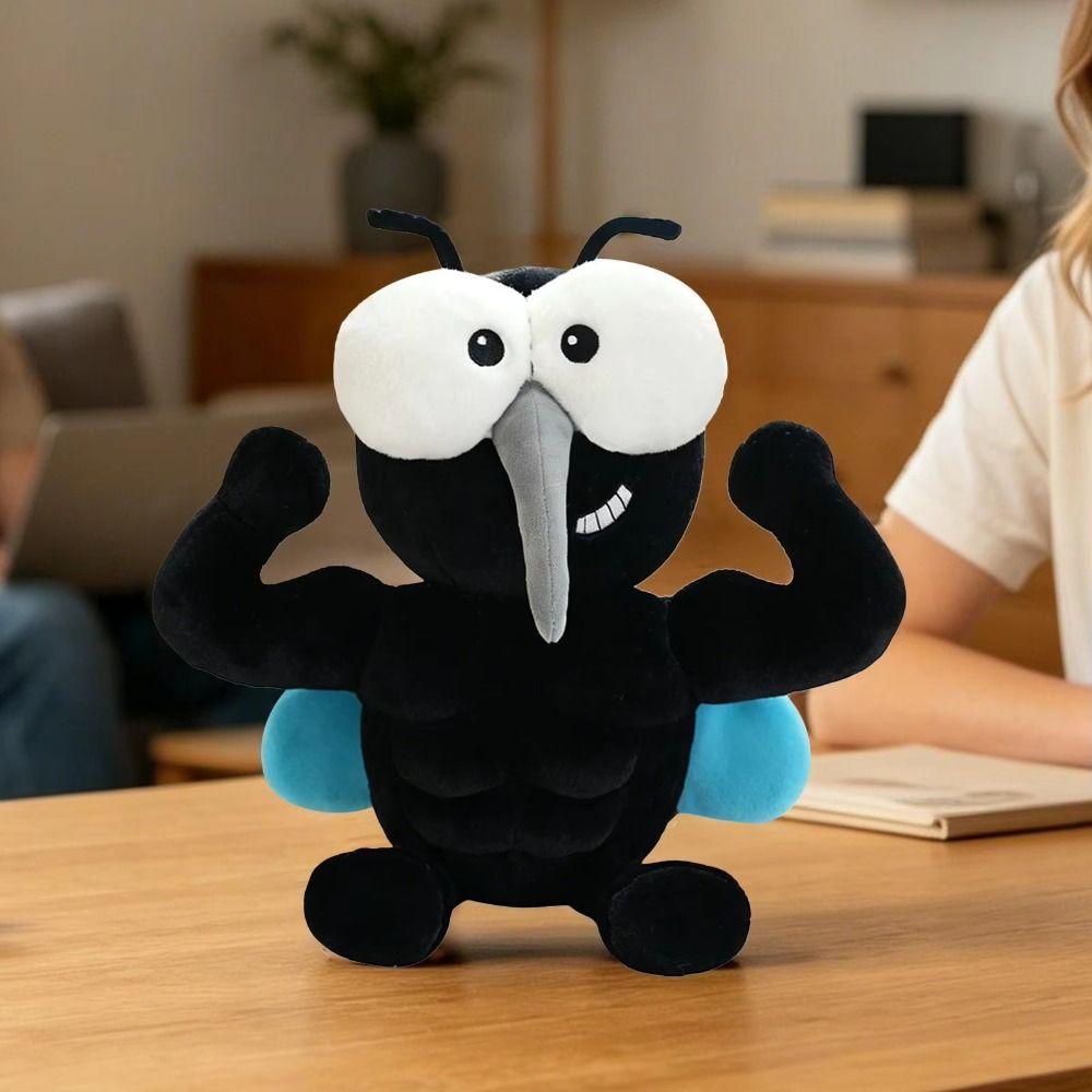 Funny Design Stuffed Mosquito Doll Muscular Style Insect Plush Toy  Home Decor
