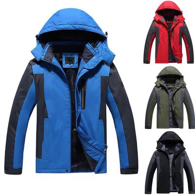 Mens Casual Outdoor Fleece-lined Hardshell Jacket Lotion Keeps You Warm And Wear-resistant