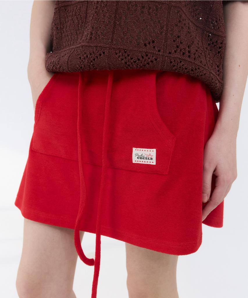 Gbh Apparel Terry Mini Skirt / Red