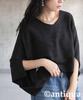 Antiqua Dolman Short Cut and One Size Black Women's Top, Sleeve, Sewn, PA-03805, 05,