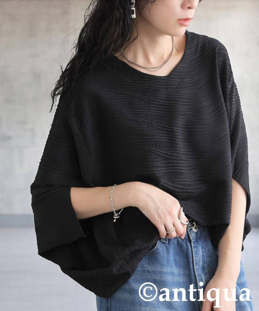 Antiqua Dolman Short Cut and One Size Black Women's Top, Sleeve, Sewn, PA-03805, 05,