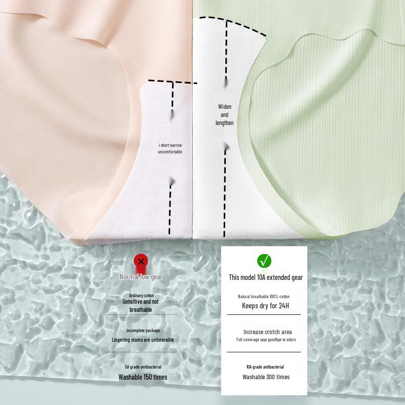 Women's Seamless Ice Silk Breathable Briefs 4-Pack