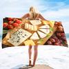 Pizza Print Beach Towel Hamburger Extra Large Pool Towel Adults Soft Cute Cartoon Food Patterns Absorbent Fluffy Beach Towels