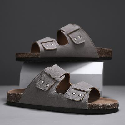 2025 léto nové korkové Birkenstock prodyšné otevřené chladivé pantofle ploché dno líné krytky na nohy domov dvoucestné pánské boty