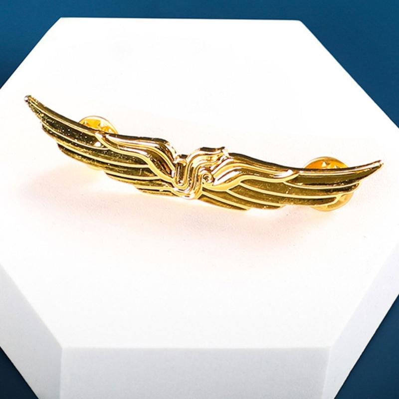 Pilot Badge Captain Chest Badge Aviation Wing Badge Metal Airlines Pin Pilot Badge Pin for Aviation Enthusiasts
