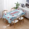 Christmas Tablecloths Holiday Decorations Santa Claus Printed Home Kitchen Table Stain -Resistant Tablecloths  Year Gifts