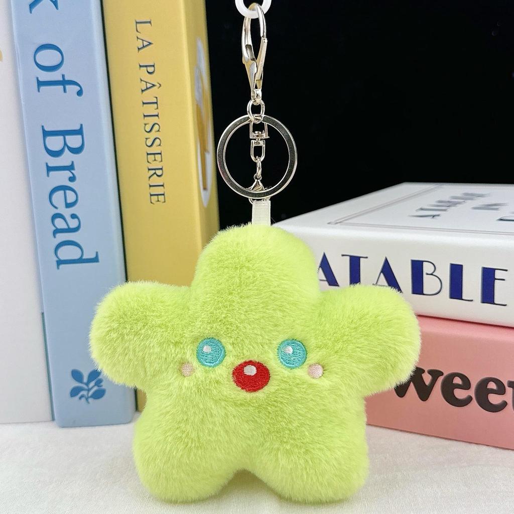 Creative Star Plush Doll Keychain: Girlish Heart Backpack Charm Ornament