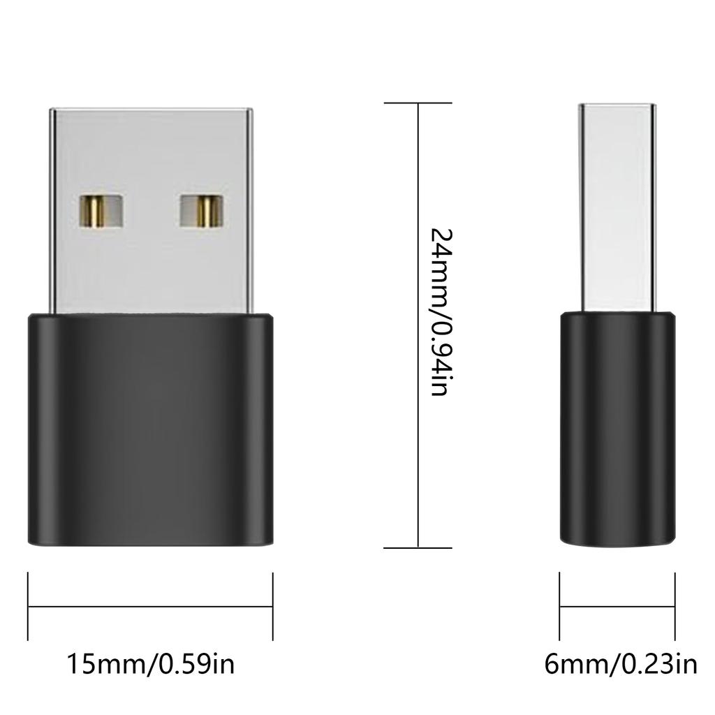 USB Stecker auf USB C Buchse Ladeanschlussadapter Schneller Konverter für Typ C Telefone Tablets Spielekonsolen