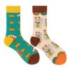 Calzini AB Asimmetrici Trendy Divertenti per Coppia Anatra Mandarina Colorati Calzini a Mezza Gamba SMLSOX