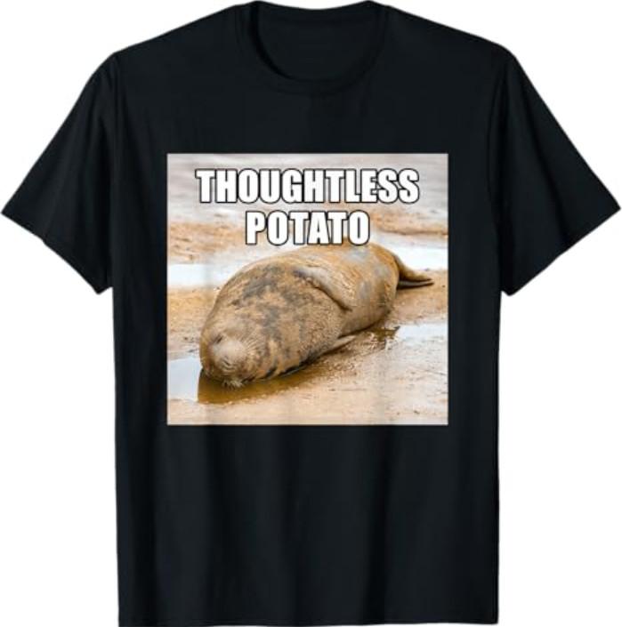 Thoughtless Potato Silly Eepy Seal Meme T-Shirt S разноцветный