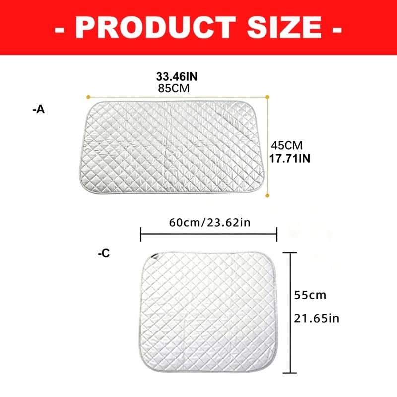 Magnetic Ironing Pad Set with Internal Magnets for Metal Laundry Appliances, Folding for Garment Care In Dorms and Offices