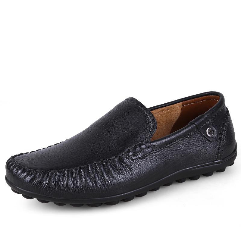Luxusmarke Herren Freizeitschuhe Handgenäht Herren Slipper Outdoor Mokassins Atmungsaktiv Slipper Fahrschuhe Freizeitspaziergang Flats