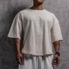 Men Oversize Loose Summer Fitness Short Sleeve T-shirt Sports Casual Tops