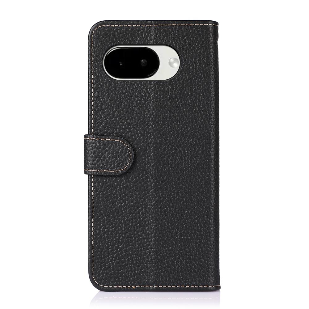 KHAZNEH For Google Pixel 10a Case Genuine Cow Leather Wallet Flip Phone Cover with Stand