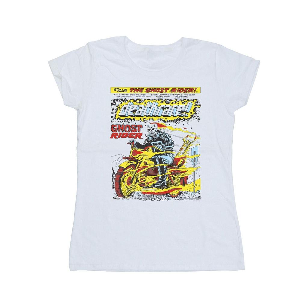Marvel Womens/Ladies Ghost Rider Chest Deathrace Cotton T-Shirt