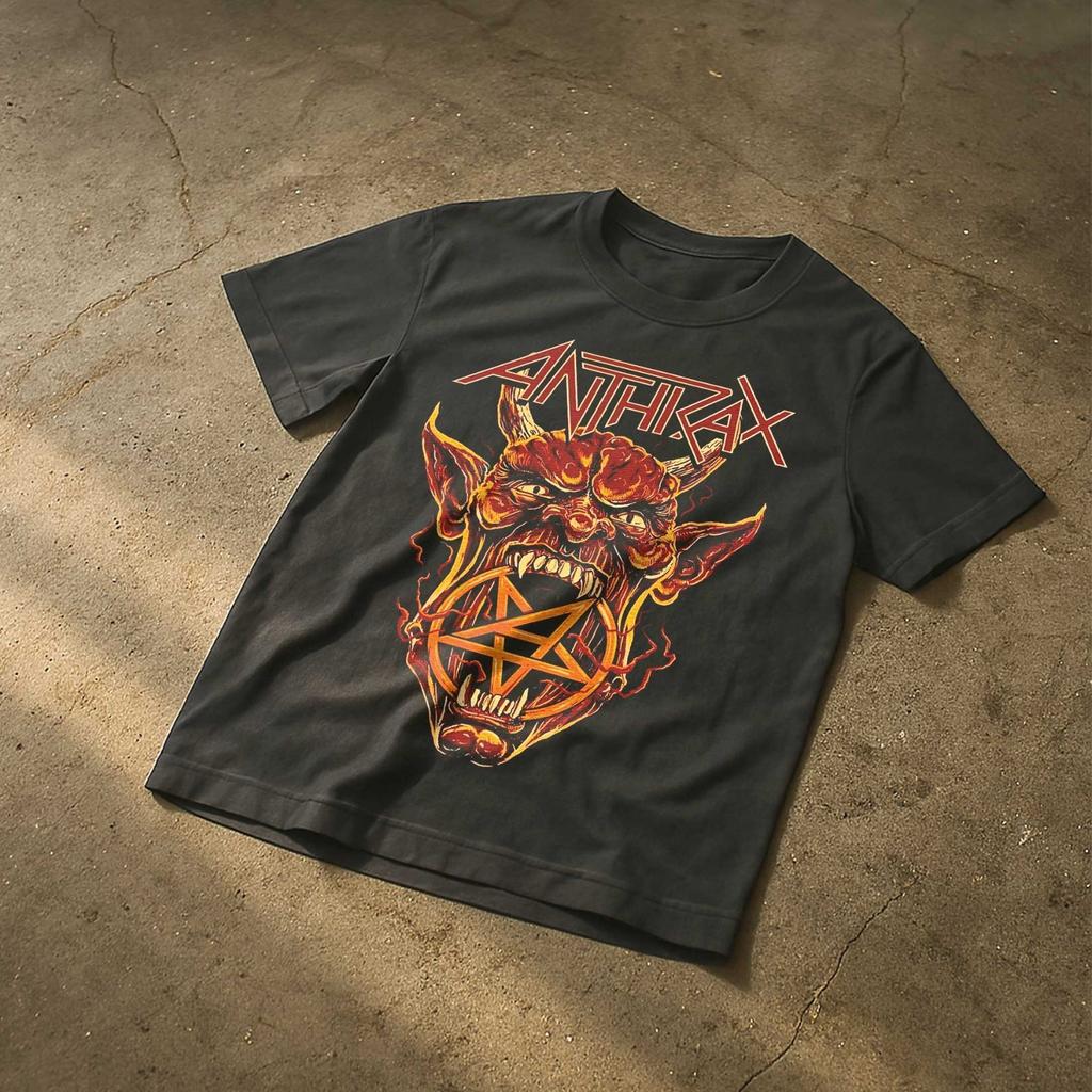 ANTHRAX T SHIRT BLACK UNISEX MERCH BAND