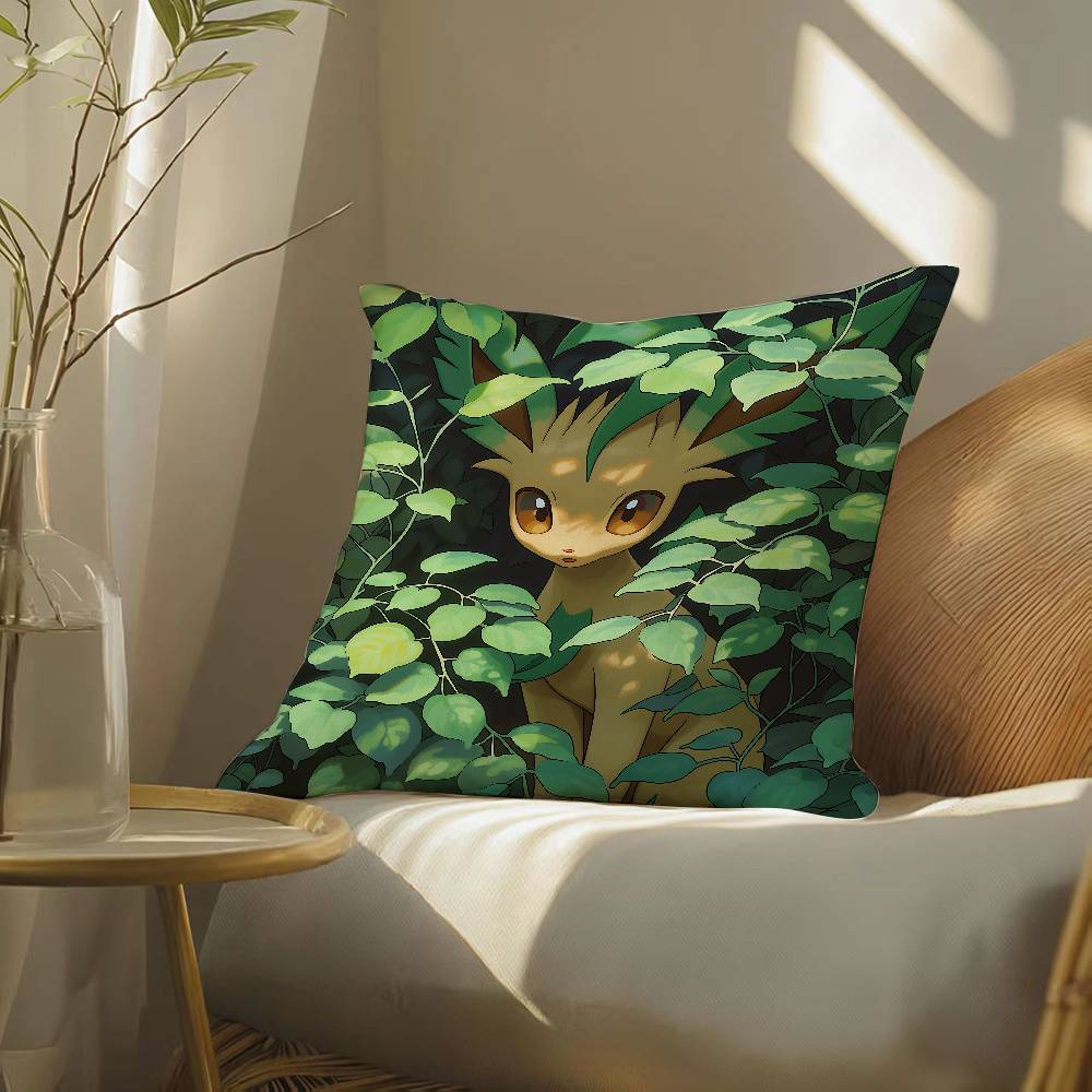 Pokemon Electric Type Collection Anime Plush Pillow Cover Soft Short Plush Cushion Cover For Sofa Bedroom Decor Gift