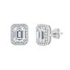 Women's Moissanite Earrings In Sterling Silver (925), Hypoallergenic, Simple, 2.0ct Total Weight, Emerald Cut, D Color, VVS1, GRA Certificate Included