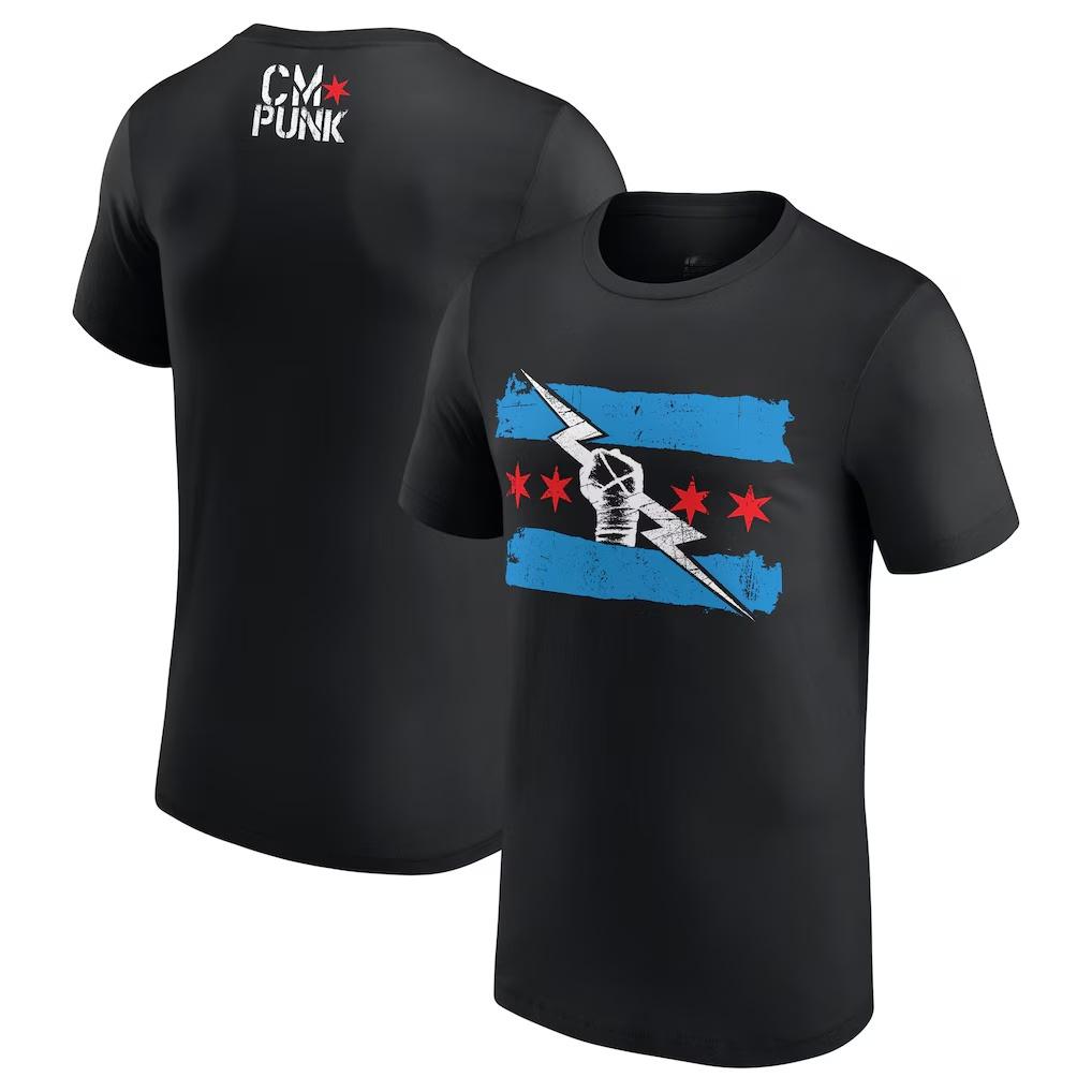 

2026 CM Punk Poker Graphics Cotton Men Shirt Wrestling Shirt Fashion High Quality Y2k Best-selling O-neck Parent-child Tshirt... S разноцветный