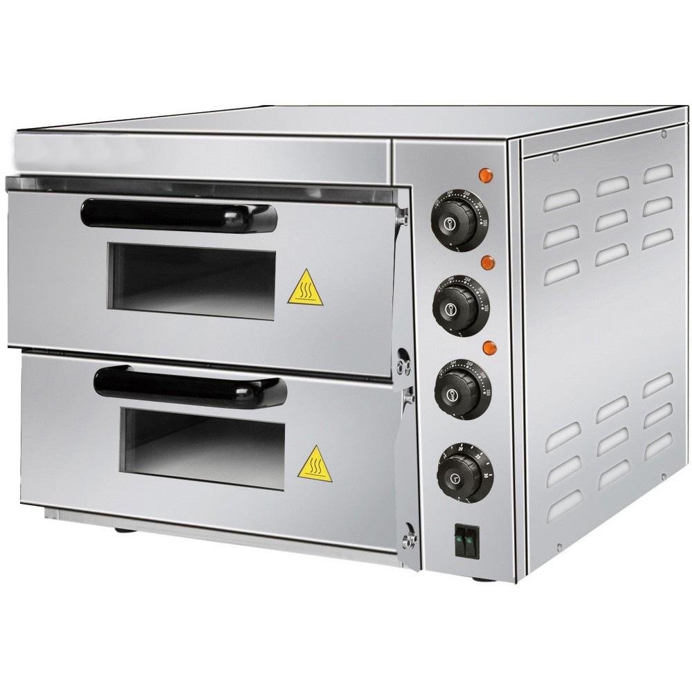 Fumai Electric Stone Slab Pizza Oven, High-Power Single/Double Layer with Stainless Steel Timer for Commercial Use