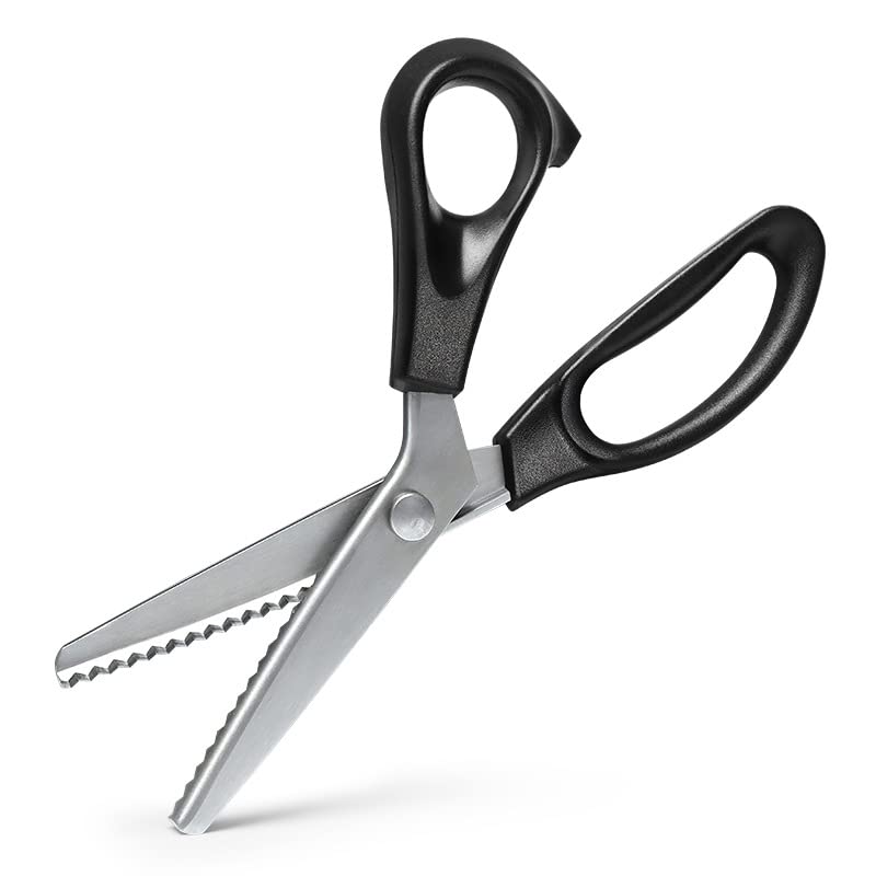 

bridporio Giza Giza Scissors Mountain and Wave Shape Pinking Shears 7mm Stainless Steel Craft Sewing Fabric Cutting Nursery Kindergarten Art and Craft