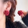 Elegant Silver Resin Flower Stud Earrings: Chic and Versatile for Women