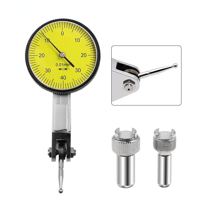 0-0.8mm Lever Dial Indicator Gauge With Measuring Probes Mechanical Micrometer Measuring Tools Dial Bore Gauge Test Indicators