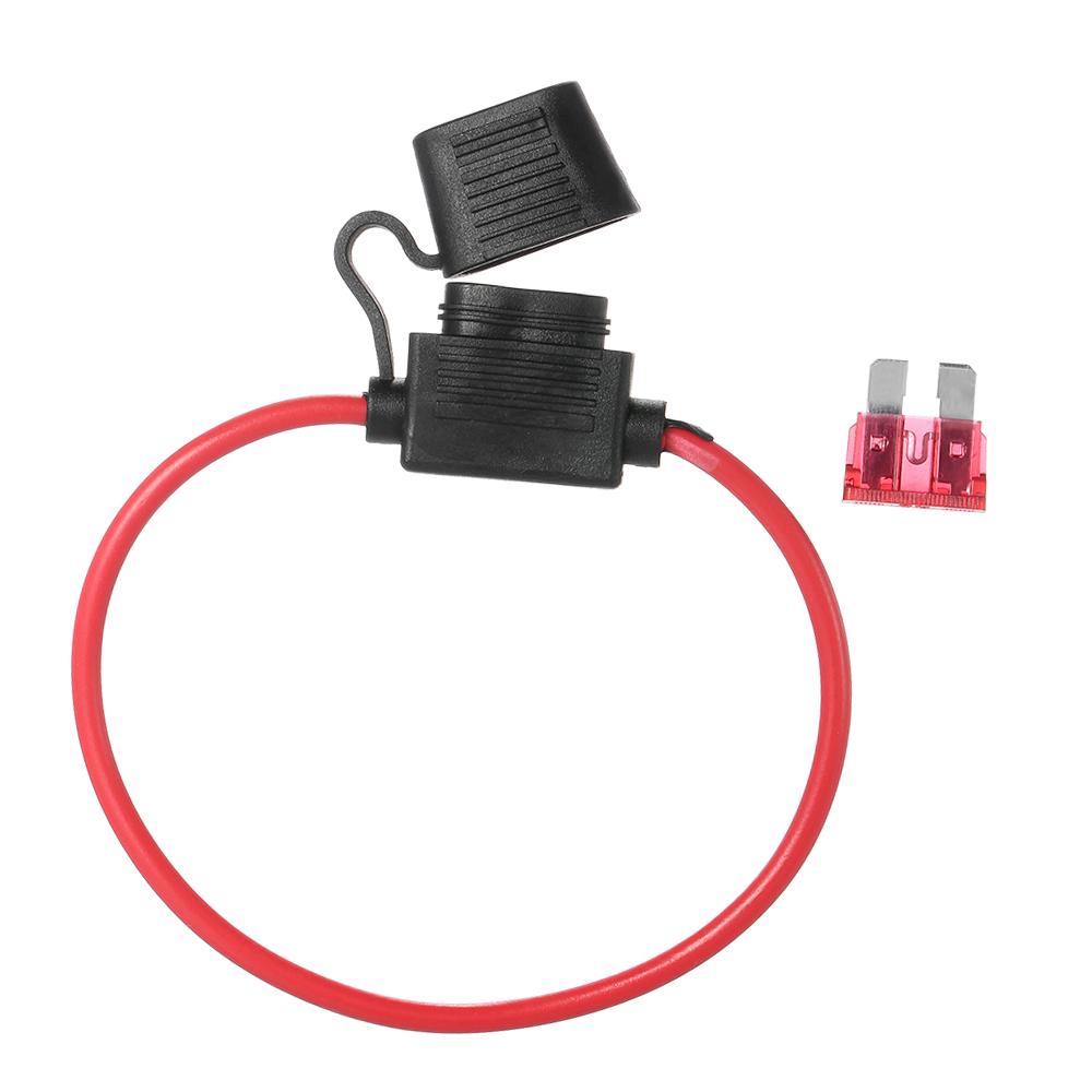 10 Stück DC 12V 40A Standard Flachsicherung Inline Sicherungshalter Spritzwassergeschützt für Auto Motorrad