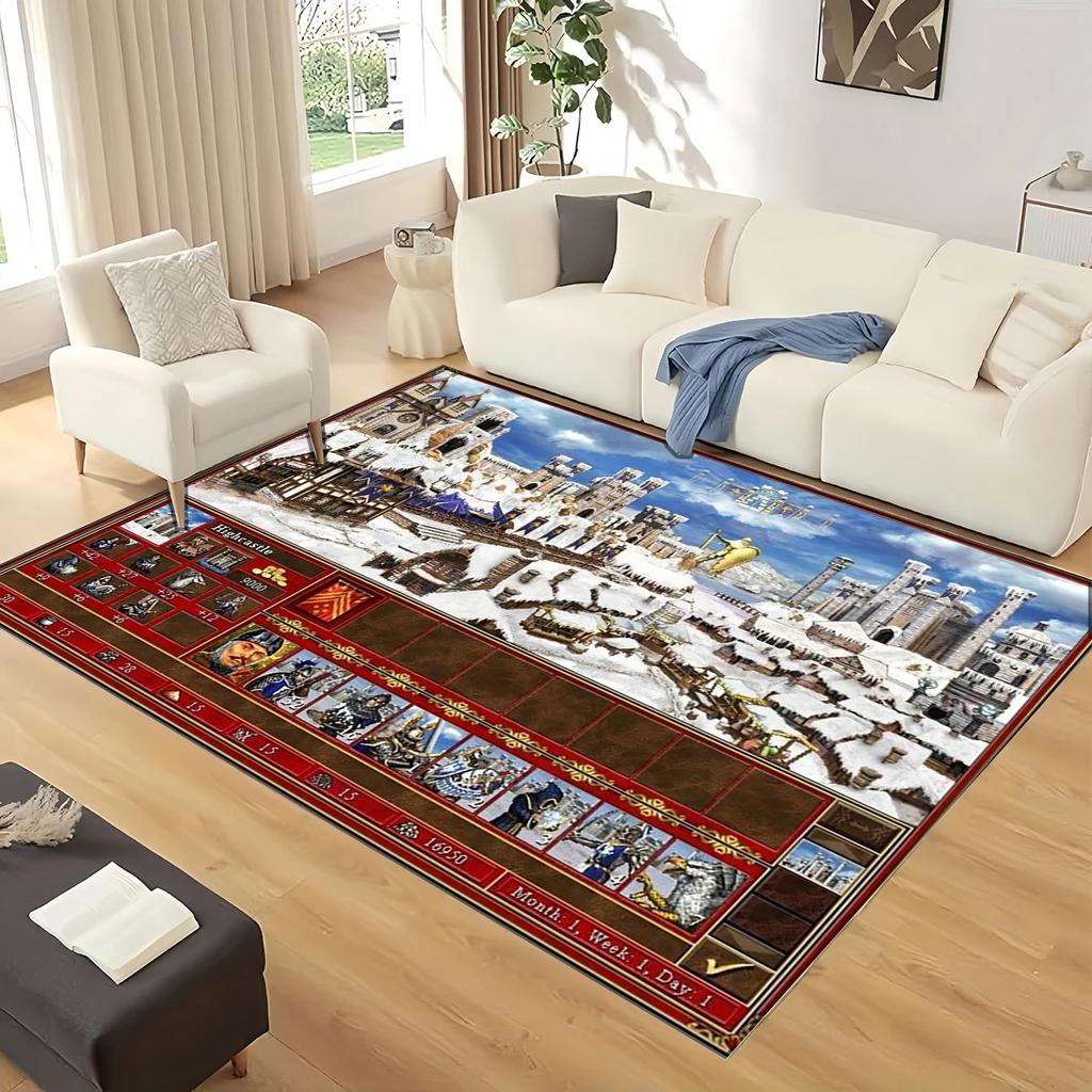 Game 9 Factions Races Stronghold Dwelling Creatures Heroes of Might and Magic Carpet Rug for Home Bedroom Sofa,Floor Mat