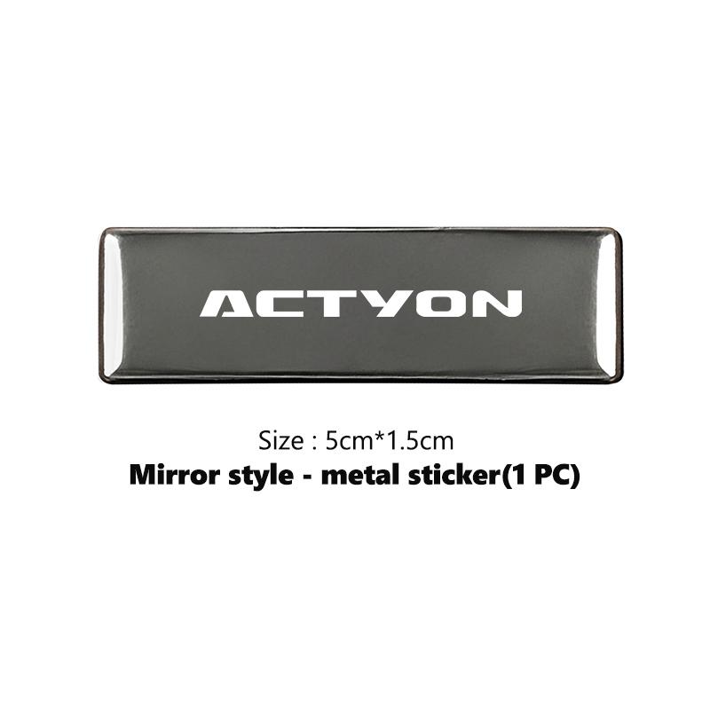 Insignia de Pegatina para Carrocería de Coche Accesorios de Decoración de Estilo Automotriz Para SsangYong Kyron Actyon Sport Tivoli Torres Korando C300 Musso