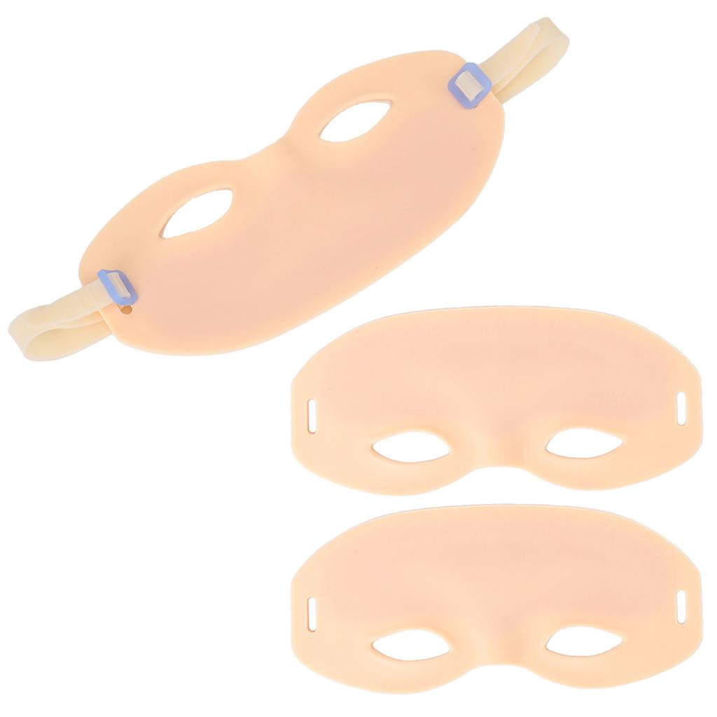 3 ks Microblading Cvičná kůže Silikonová Plyšová s Elastickou Nastavitelnou Páskou Nositelná Čelenka pro Cvičení Tetování Obočí