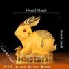 1 Stück Harz Kaninchen Sparschwein Glücksbringer Tierkreiszeichen Kaninchen Sparschwein Ornament Heimdekoration Chinesische Tierornamente Harzornament