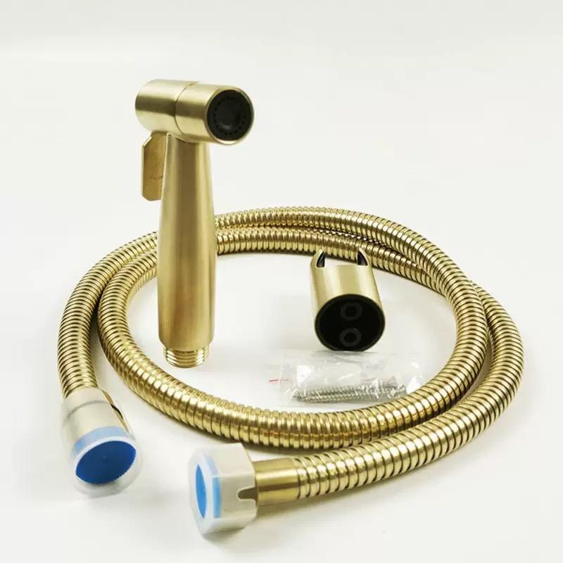 High Pressure Stainless Steel Modern Toilet Bidet Sprayer Set with Faucet Connection for Bathroom Cleaning and Feminine Wash