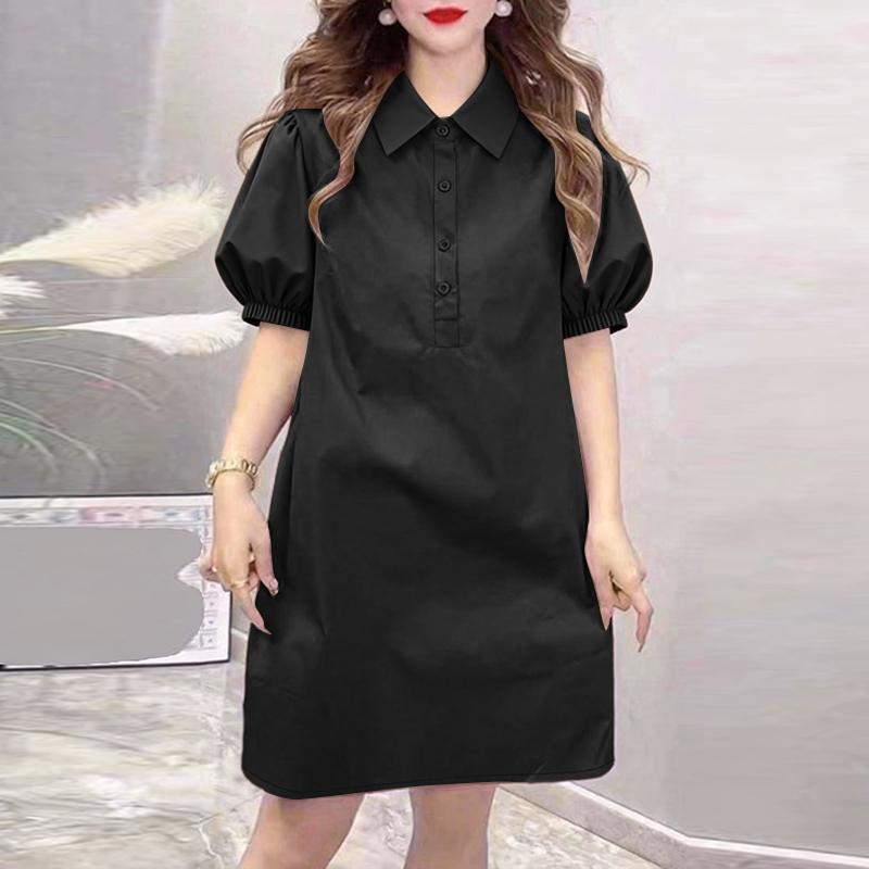 ZANZEA Women Casual Turn Down Collar Summer Short Sleeve Shirt Dress
