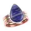 Natural Sodalite Gemstone Handmade 925 Sterling Silver Two Tone Ring S.10 T0v00