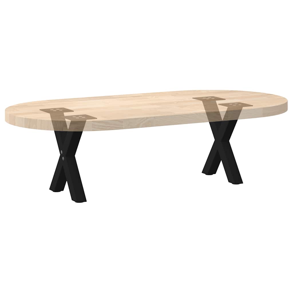 Vidaxl Coffee Table Legs, 2 Pcs, Black, 40X(30-31) Cm, Steel