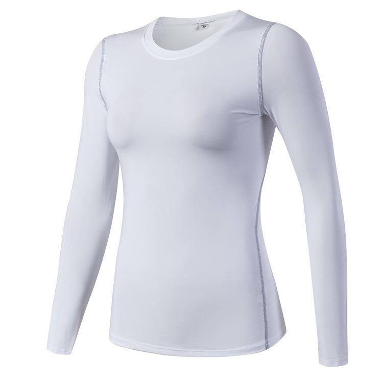 Women's Tight-Fitting Sports Fitness Yoga T-Shirt Moisture Wicking Long-Sleeved Clothes