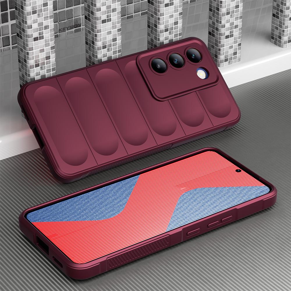 KEYSION Stoßfeste Hülle für VIVO Y100 5G Rutschfeste, weiche Silikon-Telefonrückseite für VIVO V40 SE 5G V30 SE V30 Lite 4G