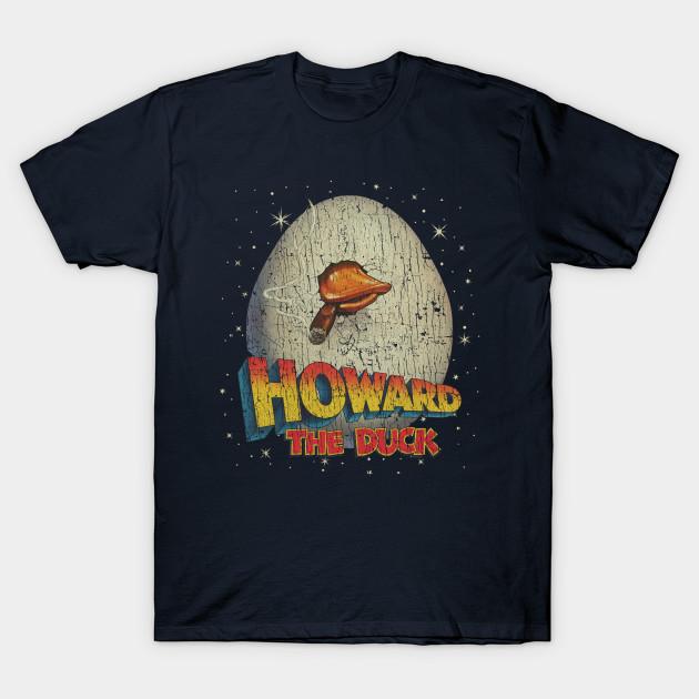 

Men Black Print T-shirt Howard 1986 No-Cut Transfer Paper Print Cotton Tshirt XL