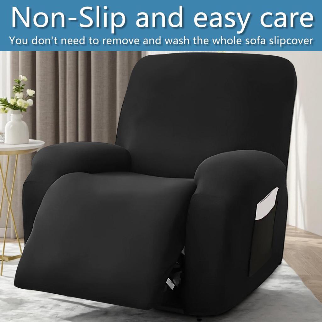 Elastic Waterproof Milk Silk Recliner Sofa Cover - Universal Fit