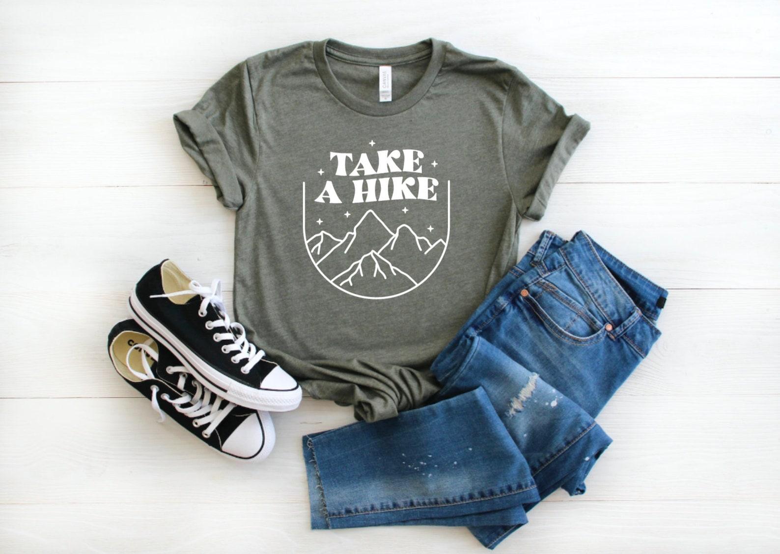 Take a Hike Unisex Graphic Tee, Short Sleeve T-Shirt, Hiking, Adventure, Mountains S