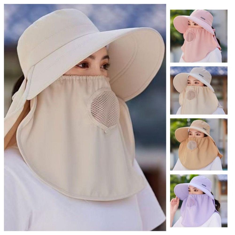 Breathable Sunscreen Sun Hat Lightweight Neck Flap Hat Fashion Picking Tea Hat  Hiking